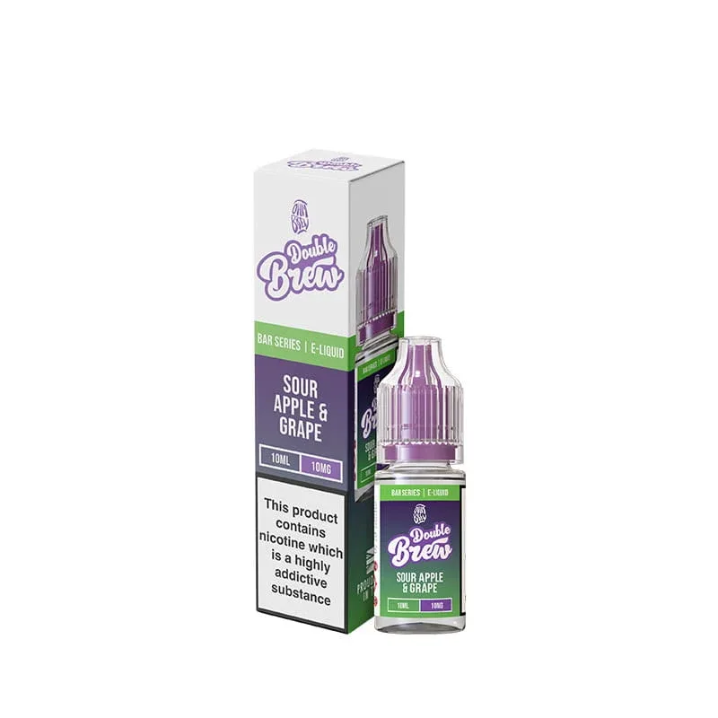 Ohm Brew Double Brew Sour Apple & Grape 10ml Nic Salt E-Liquid - Image 2