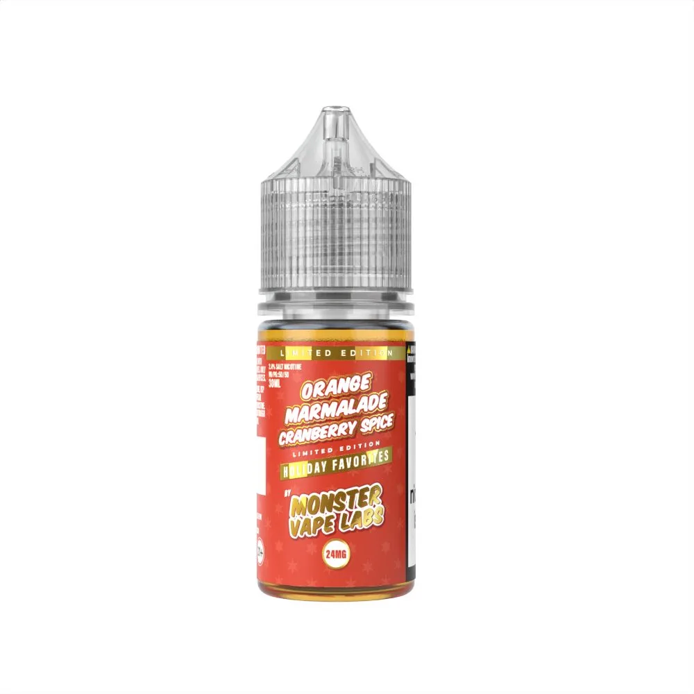 Orange Marmalade Cranberry Spice Jam Monster Holiday Salts 30mL