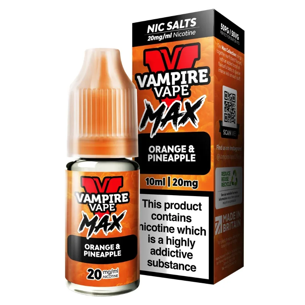 Orange Pineapple VV Max Nic Salt E-Liquid by Vampire Vape (10ml)