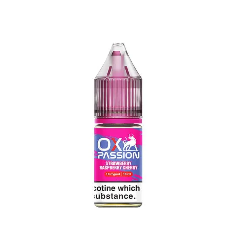 Ox Passion Strawberry Raspberry Cherry Nic Salts E-Liquid 10ml