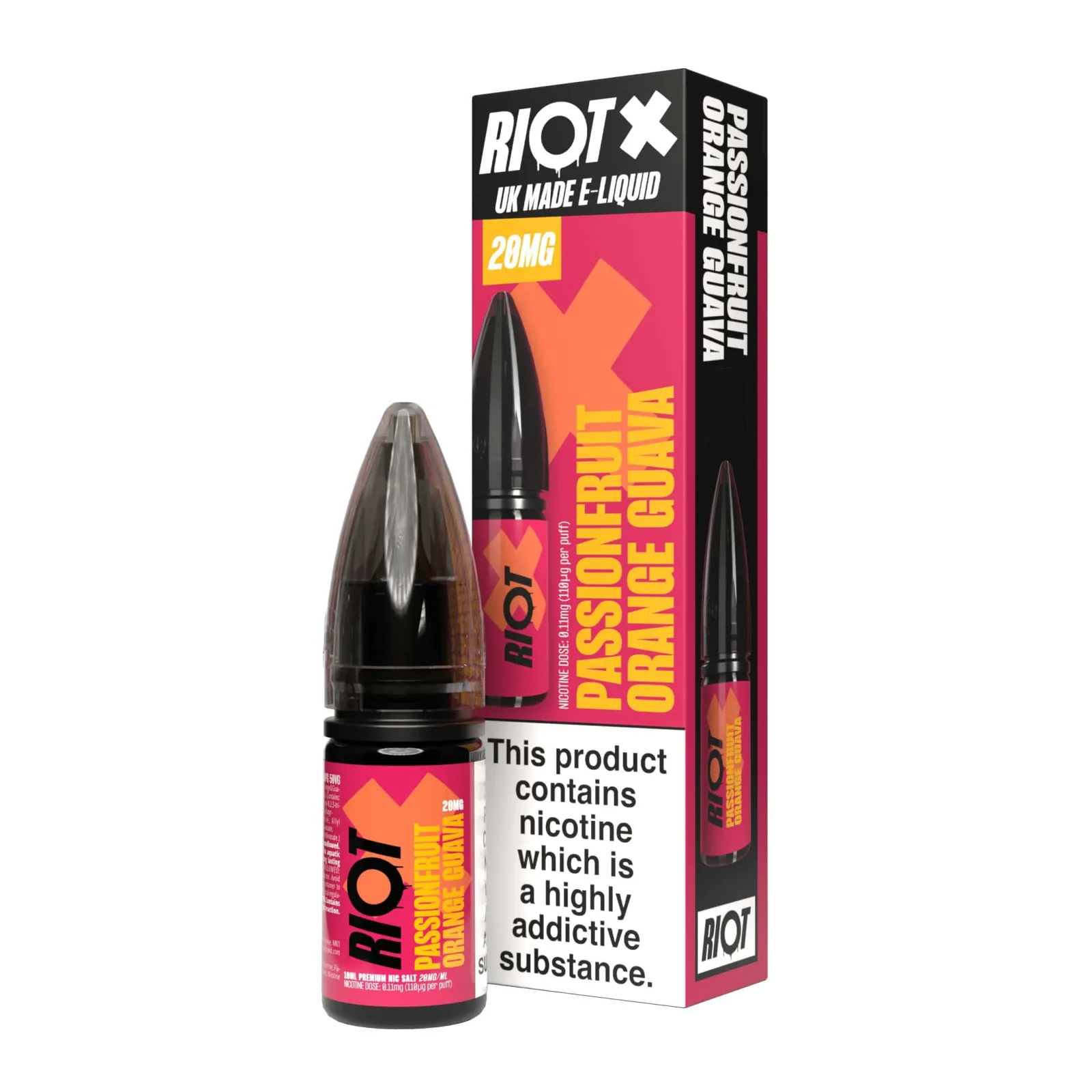 Passionfruit Orange Guava Nic Salt By Riot X