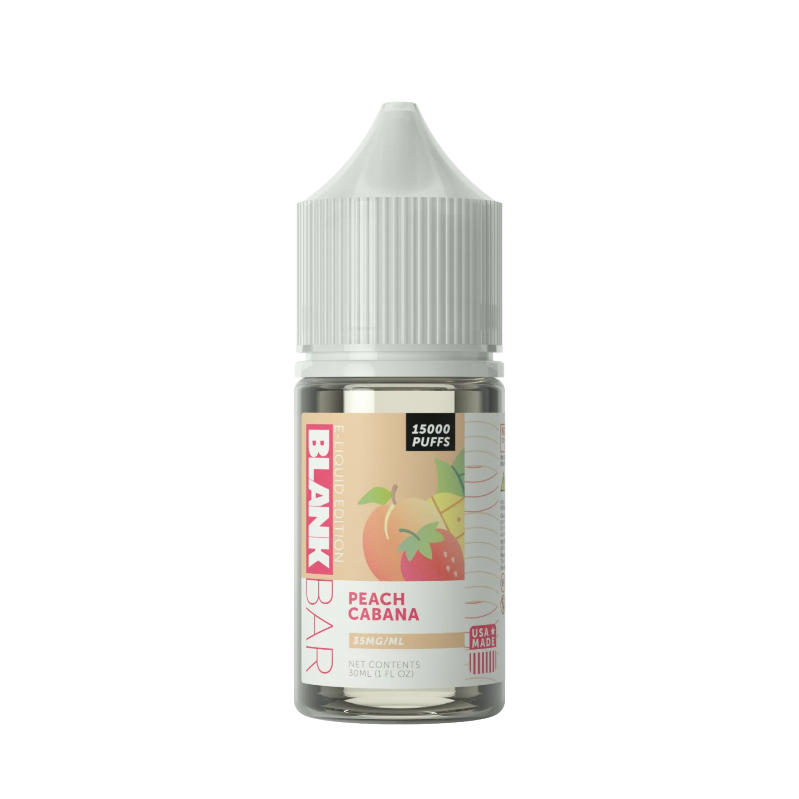 Peach Cabana Blank Bar 15000 Puff Salts 30mL