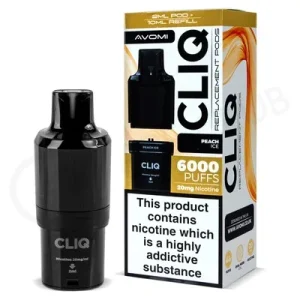 Peach Ice Avomi Cliq 6000 Puff Refill Pod
