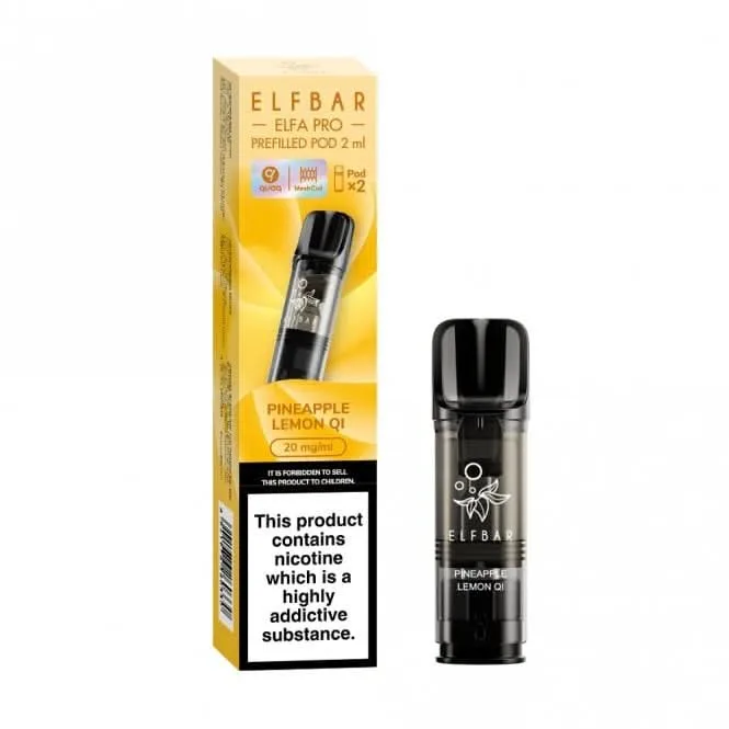 Pineapple Lemon Qi Prefilled Pods Elfa PRO Series by Elf Bar (2 x 2ml)