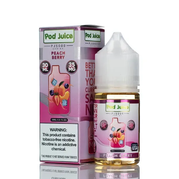 Pod Juice Salt PJ5000 – Peach Berry Ice – 30ml