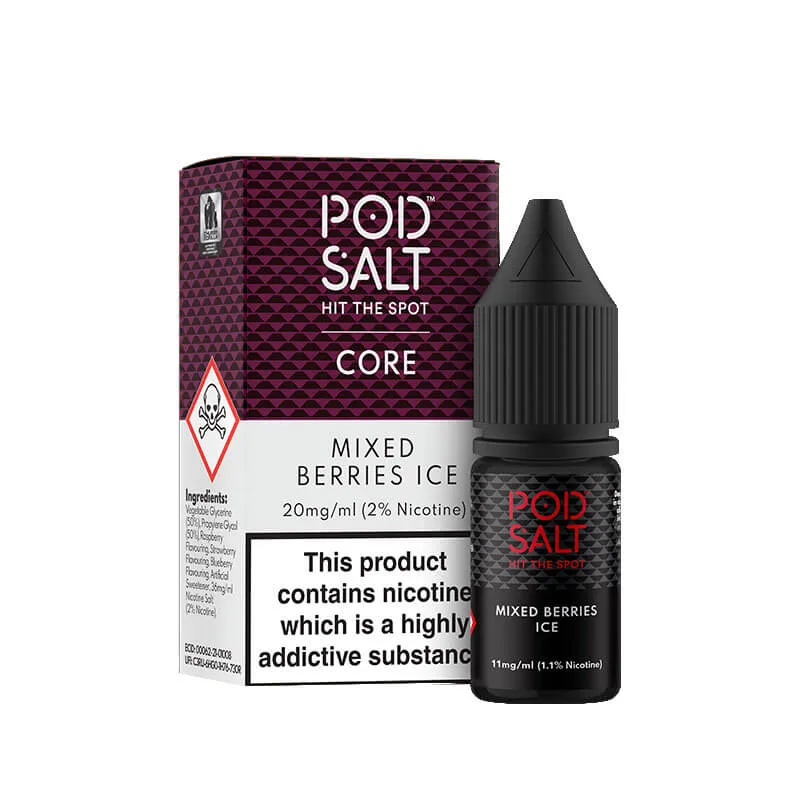 Pod Salt Core Mixed Berries Ice 10ml Nic Salt E-Liquid - Image 2