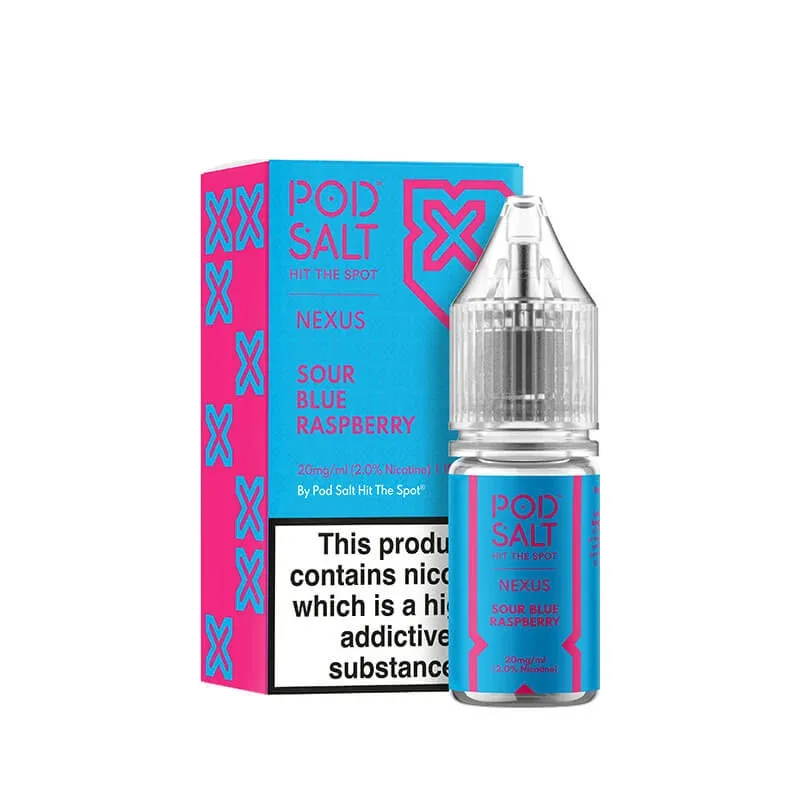 Pod Salt Nexus Sour Blue Raspberry Nic Salt E-Liquid 10ml - Image 2