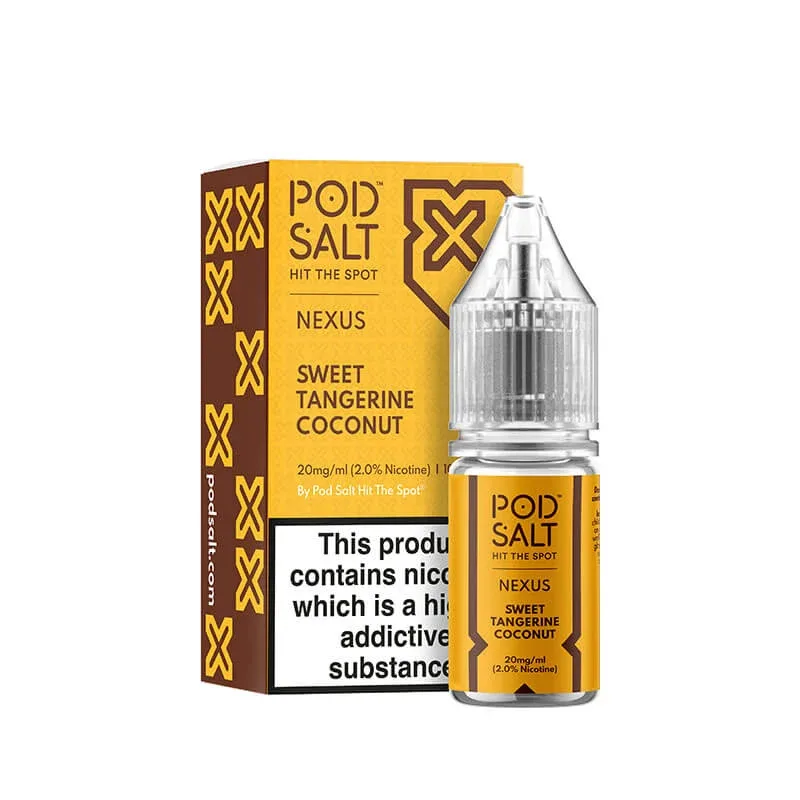 Pod Salt Nexus Sweet Tangerine Coconut Nic Salt E-Liquid 10ml - Image 2