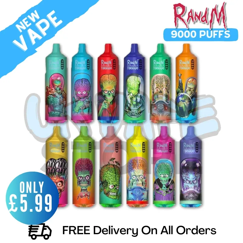 RandM Tornado T9000 Puff 9K Bar R&M Prefilled Kit - ONLY £4.99