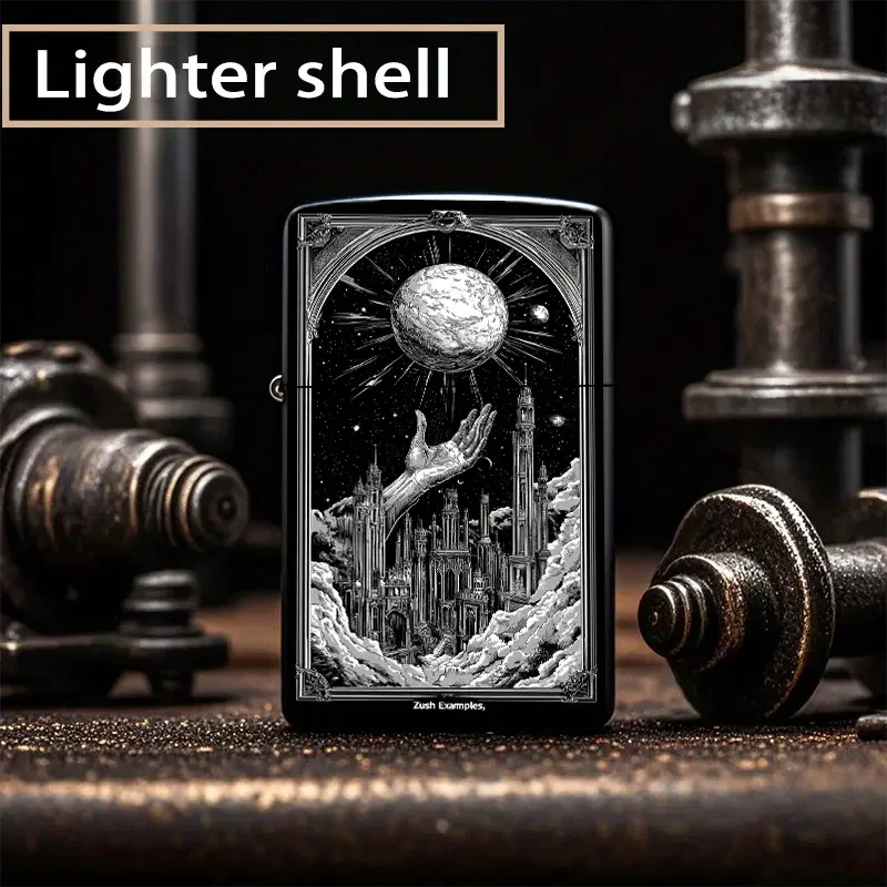 2D Enchanted Castle & Moonlight Scene Lighter Case