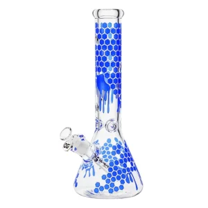 OG Original - 14" 7mm Glow-in-the-Dark Honeycomb Splash Beaker