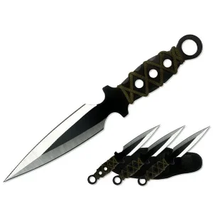 9″ Spear Point Throwing Knife Set