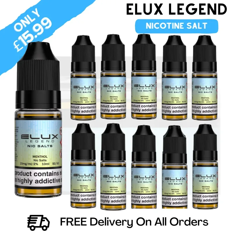 Menthol Elux Legend Nicotine Salt Pack Of 10