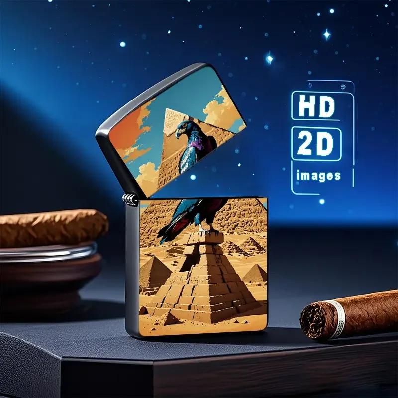 2D Egyptian Bird Pyramid Landscape Lighter Shell - Image 2