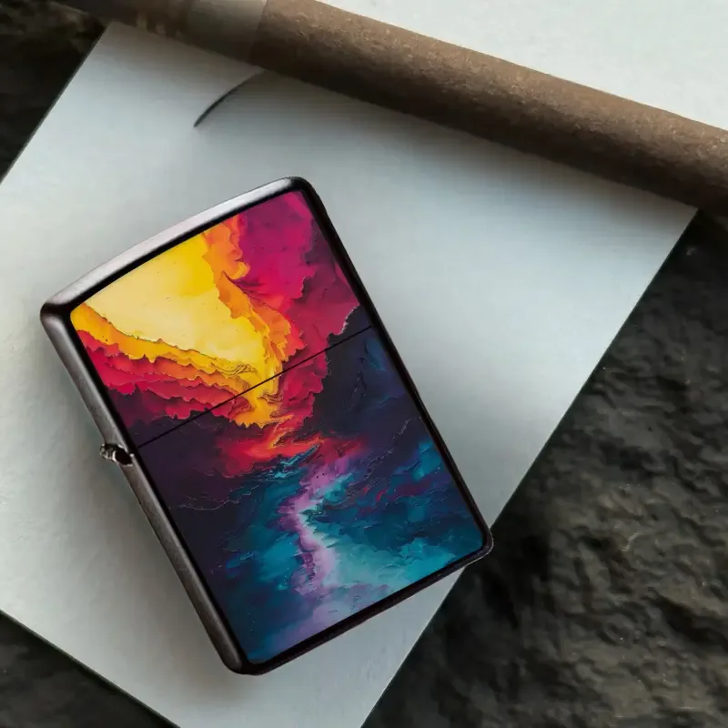Abstract Art Refillable Metal Lighter Shell - Image 2