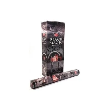 HEM Black Magic 9″ Incense Sticks – Hex Box (20g)