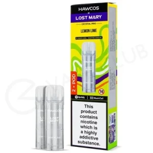 Lemon Lime Hawcos x Lost Mary Crystal Pro Prefilled Pods