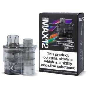 Zorva Max 12 Replacement Pods & 10ml Refillable Bottle