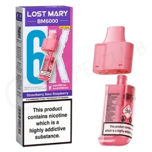 Strawberry Sour Raspberry Lost Mary BM6000 Refill Pod