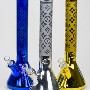 Luxury pattern 16" 7mm metallic beaker bong
