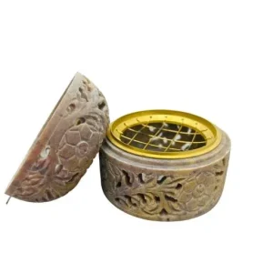 ZenN - Leaf Design w/ Brass Jali Charcoal Burner