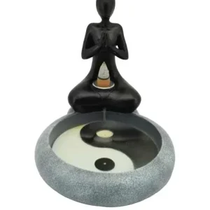 ZenN - Ying Yang w/ Meditation Backflow Incense Burner 5.9x4.8x5.5”
