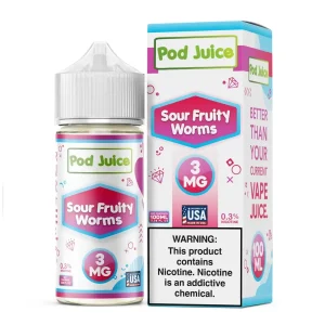 Sour Fruity Worms by Pod Juice – 100mL