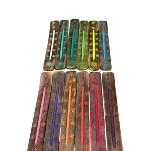 ZenN - Carved Wood Incense Ash Catcher Set