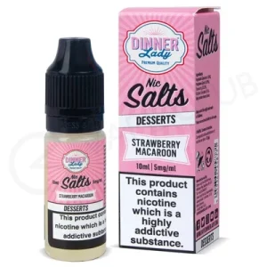Strawberry Macaroon Nic Salt E-Liquid by Dinner Lady