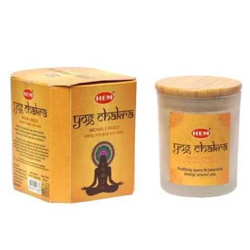 HEM - 4.4oz Scented Yog Chakra Jar Wax Candle