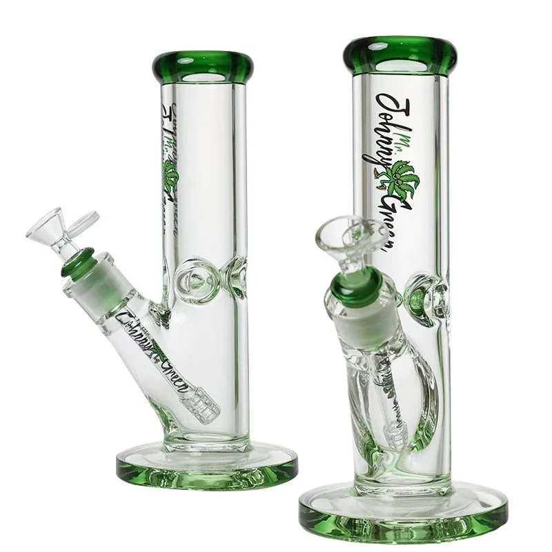Johnny Green - 10″ 9mm Straight Tube w/ Grid Percolator Slide