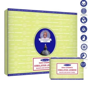 Satya Backflow Cones - Himalayan Jasmine Backflow Dhoop Incense 10 Cones