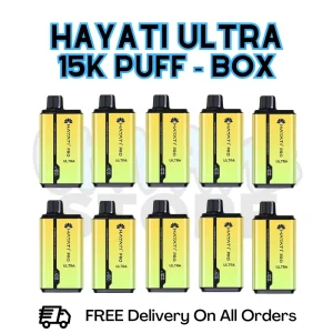 Watermelon Kiwi Hayati Pro Ultra 15K Puffs Box Of 10