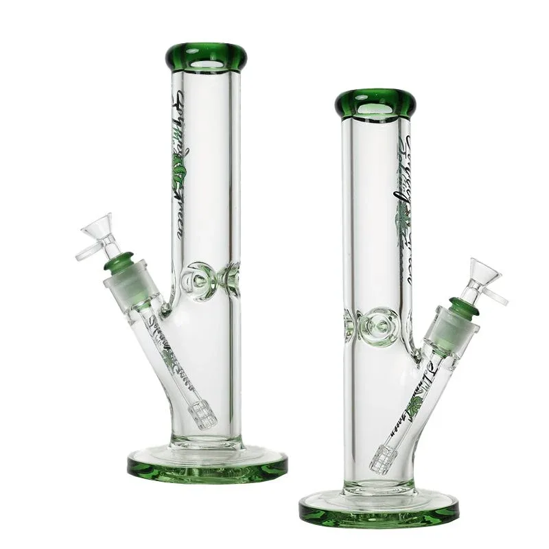Johnny Green - 12″ 9mm Straight Tube w/ Grid Percolator Slide