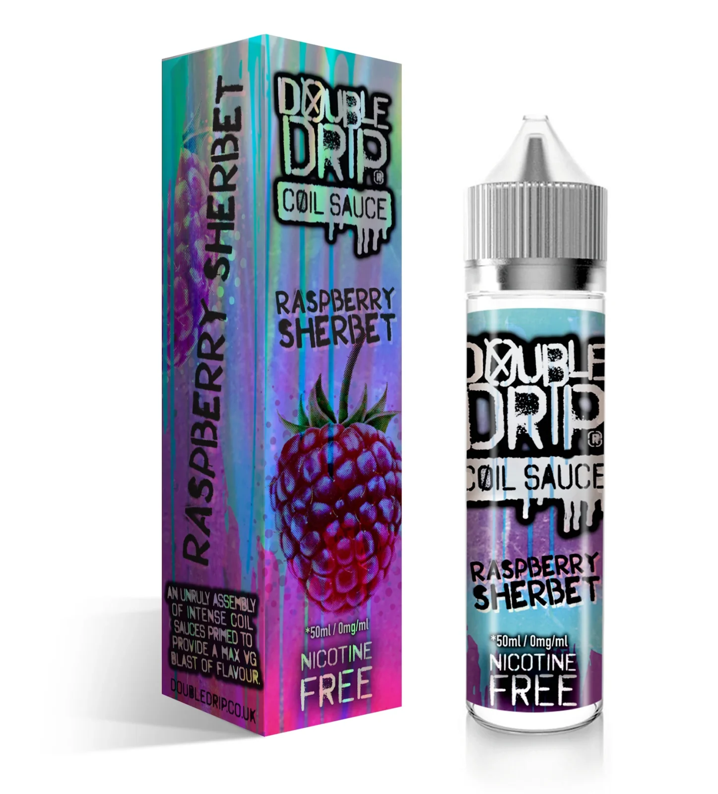 Double Drip Raspberry Sherbet Coil Sauce E-Liquid Shortfill 50ml
