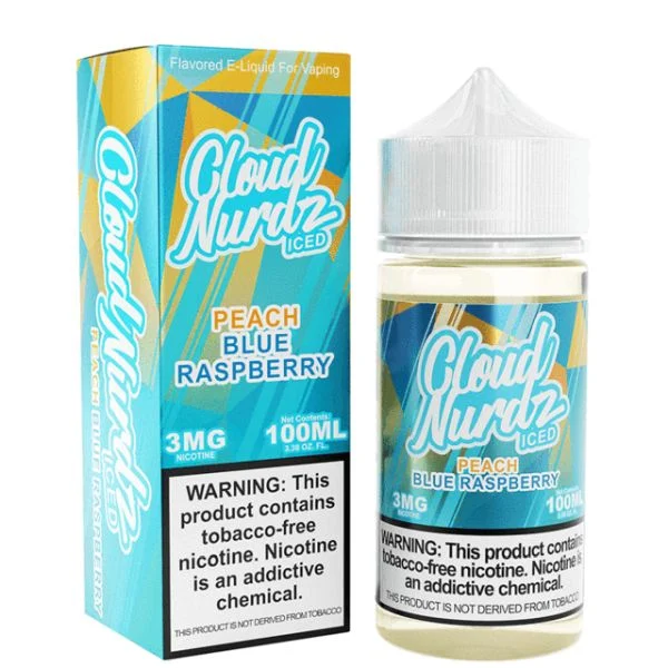 Cloud Nurdz Peach Blue Raspberry Iced E-liquid - (100mL)