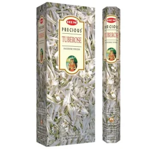 HEM Precious Tuberose 9″ Incense Sticks – Hex Box (20g)