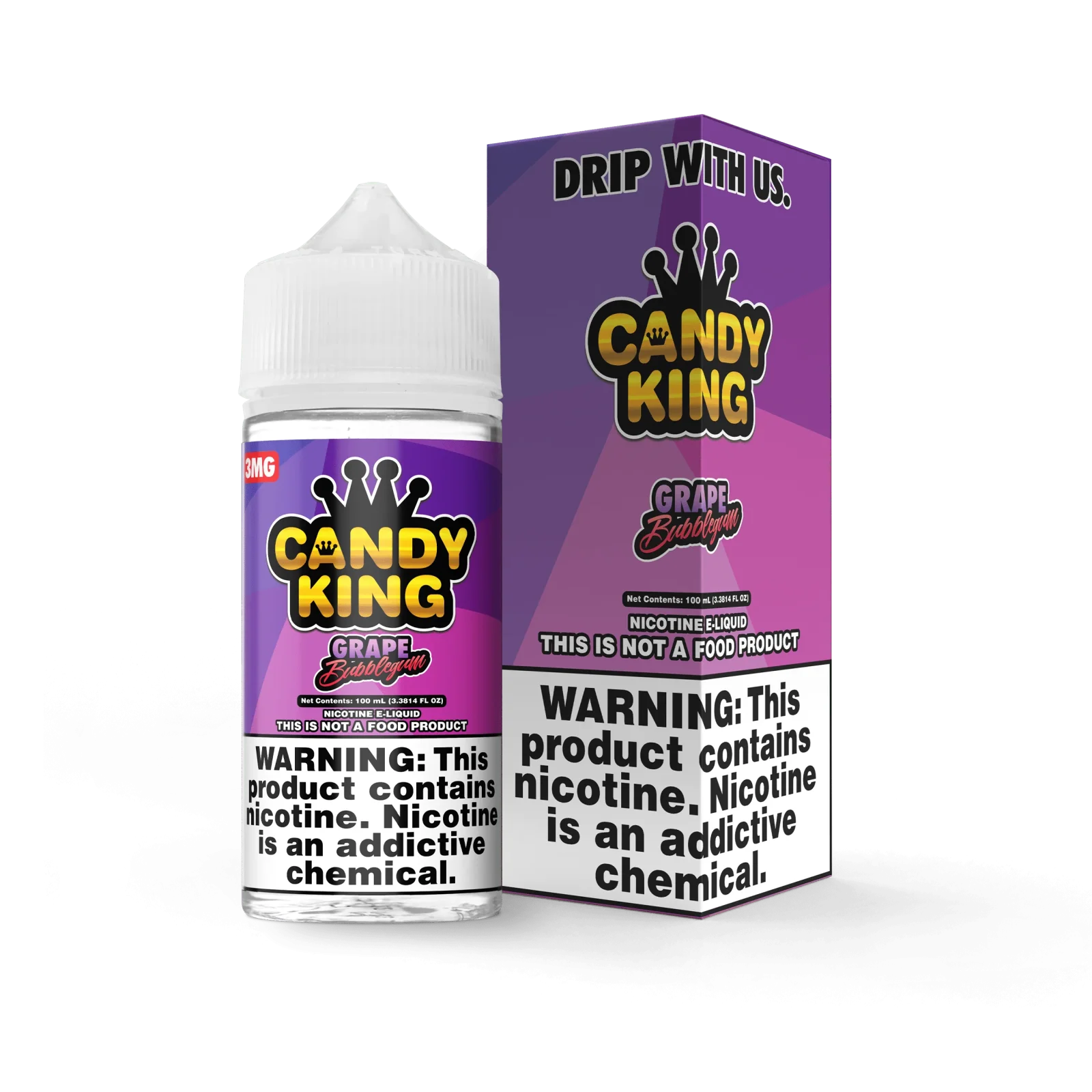 Grape Bubblegum by Candy King – 100mL