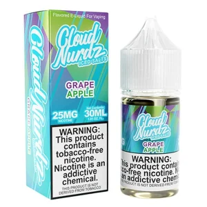Cloud Nurdz Grape Apple Iced Nic Salt - (30mL)