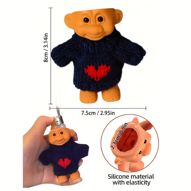 Mini Silicone Doll Lighter Holder - Image 2