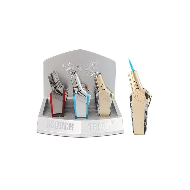 Scorch Torch - 80-Degree Two-Tone Brushed & Satin Metallic Torch Lighter