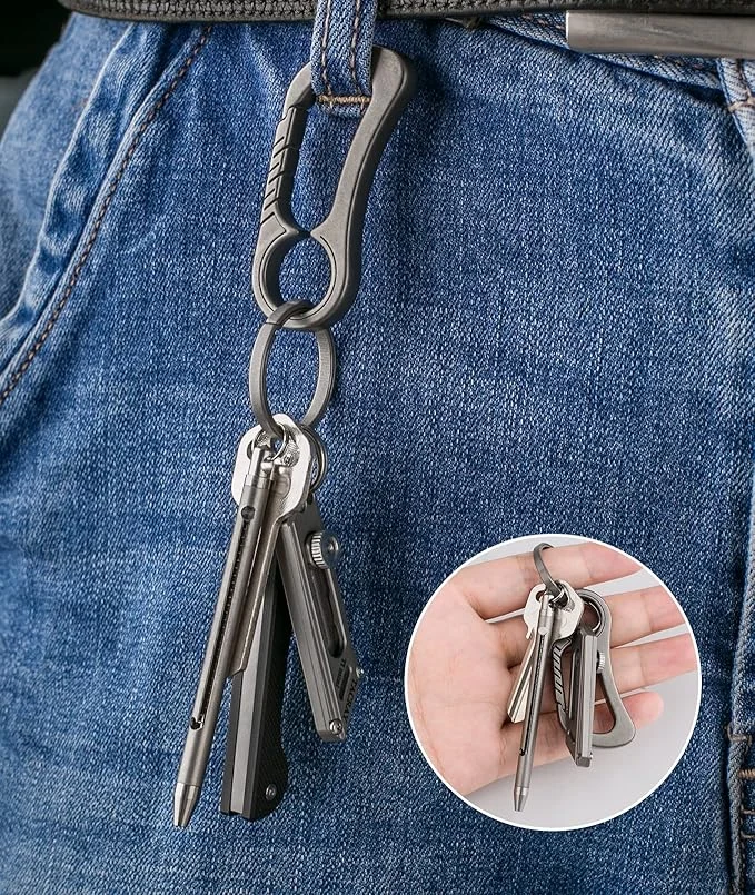 Titanium Portable Toothpick Keychain - Image 2