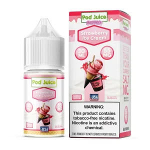 Strawberry Ice Cream by Pod Juice Salt – 30mL