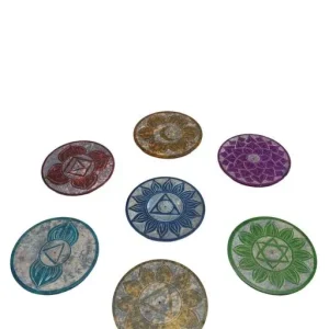 ZenN - Engraved Seven Chakras Colours And Symbols Ash Catcher