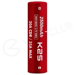 Vapcell K25 18650 Rechargeable Vape Battery (2500mAh 20A)