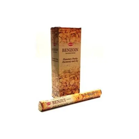 HEM Benzoin 9″ Incense Sticks – Hex Box (20g)