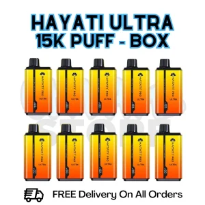 Pineapple Fantasy Hayati Pro Ultra 15K Puffs Box Of 10 - £85.99