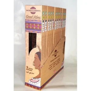 Sacred Elements Organic - Good Vibes Premium Masala Hand‑Rolled Incense Sticks (15g, 2 hr burn, 8–10 sticks)