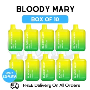 Bloody Mary 600 Puff Lemon and Lime Pack Of 10