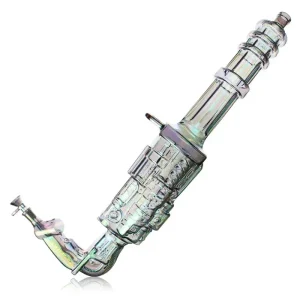 Fortune - 24" Electroplated Gatling Gun Glass Bong w/ Hardwood Stand